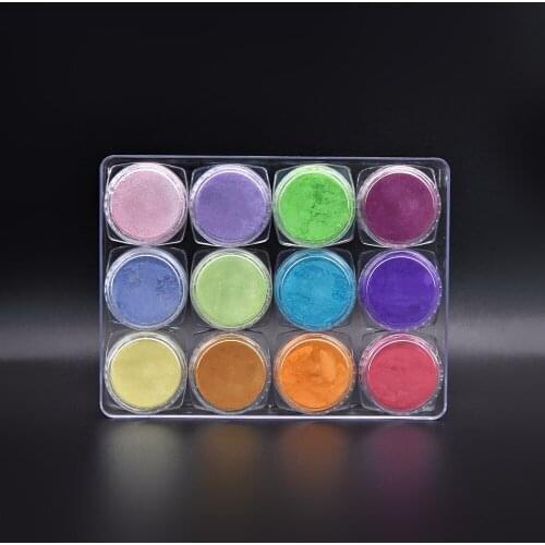 Acrylic Powder Sets Kits Glitter Nail Art Design Makeup Manicure Eye Glitter 12 Color Nail Supplies Set Nails Accesorios Uñas