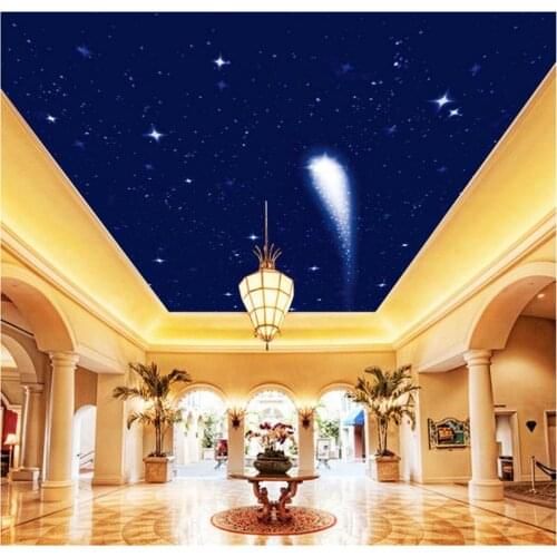 Blue Dream meteor living room ceiling Wallpaper 3d stereoscopic 3d murals wallpaper for living room