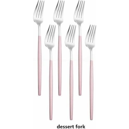 Stainless Steel Tableware Set Western Cutlery Set 6pcs Mirror Kitchen Tableware Forks Spoons Knives Set Dinnerware Dropshipping
