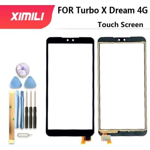 New 5.45 inch Panel For Turbo X Dream 4G Touch Screen Glass Digitizer Panel Lens Sensor Glass Free Adhesive+tools