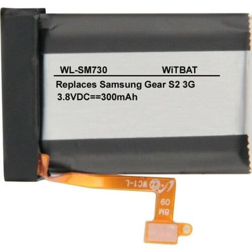 New 3.8V 300mAh Li-Polymer Battery Suitable for Gear S2 3G SM-R730 Smart Watch Battery Rechargeable Replacement EB-BR730ABE