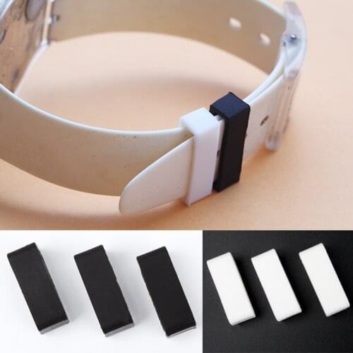 2Pc Silicone Watchbands 16 17 18 19 20 22 24 26 28 30mm Watch Strap Loop Ring Silicone Rubber Watch Band Watch Strap Ring Holder