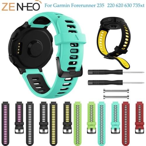 New Replacement Silicone Watch Band Outdoor Sport Watchstrap for Garmin Forerunner 735XT/220/230/235/620/630 Wrist Band Bracelet