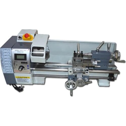 WM210V Small Bench Lathe 850W Brushless Motor Lathe Variable Speed Mini Metal Lathe Machine 220V 1PC