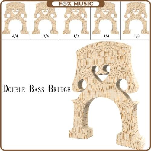 TOP AA Grade Maple Double Bass Upright Bass Bridge Snowflake Pattern German Style Bridge For 4/4 3/4 1/2 1/4 1/8 Double Bass