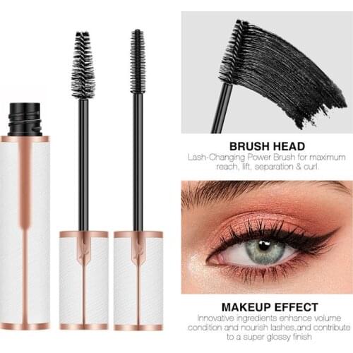 Mascara Waterproof 4D Silk Fiber Curling Volume Lashes Thick Lengthening Nourish Eyelash Extension High Quality Makeup