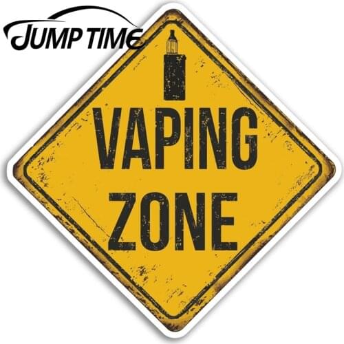 Jump Time for Vaping Zone Warning Vinyl Stickers Sticker Luggage Travel Gift Decal Rear Windshield Waterproof Car Accessories