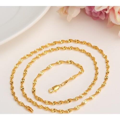 Vintage Long Gold filled Chain For women Chain Necklace New Trendy Gold Color girls Thick Bohemian Jewelry Colar men Necklaces