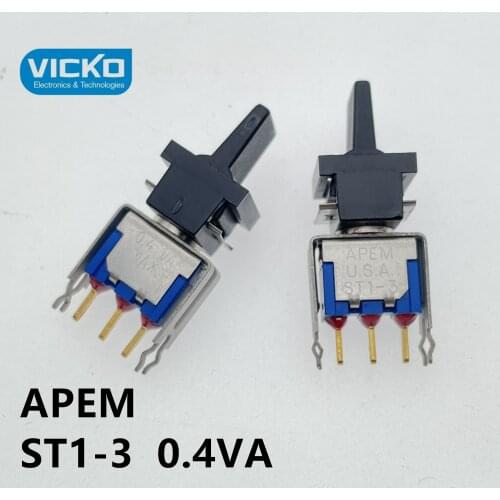 [YK] Original APEM ST1-3 button shake head switch 3 pin 3 gear reset switch rocker bidirectional reset switch with support