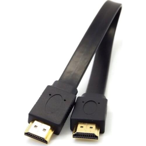 1pc High Quality 30cm Full HD Short Cable Support 3D Male to Male Plug Flat HDMI-compatible Cable Cord for Audio Video HDTV TV
