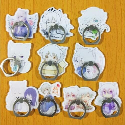 10 Pcs/lot Kamisama Hajimemashita Model Finger Ring Mobile Phone Stand Holder Acrylic 360 Degree Ring Stent Kamisama Kiss Toy