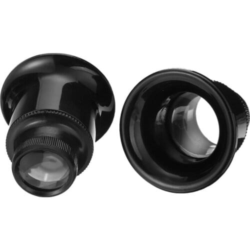 2pcs 20X Watch Repair Magnifier Watchmaker Magnifying Eye Glasses Loupe Tool Watchmaker Loupe Watch Repairing Tool