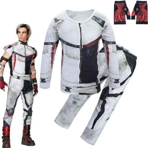 Boys Descendants 3 Jay Carlos Halloween Costumes for Kids Funny Party 3D Cosplay Costume T-shirt+pants Clothing 3PCS Sets