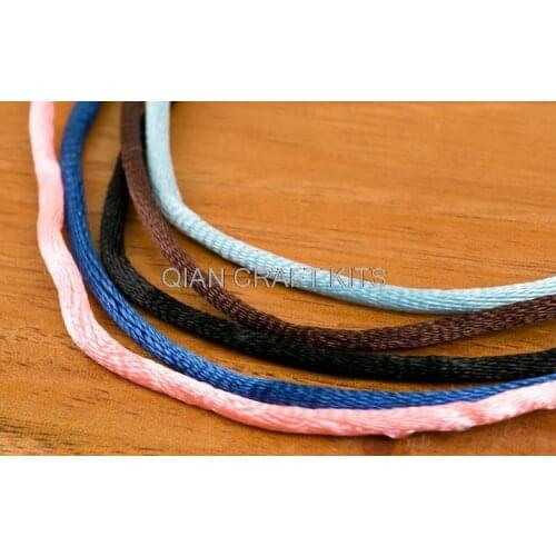 300 yards multiple colors Satin Silk Strands Cords Necklaces Strings for jewelry making- 1mm-2.5mm mixed