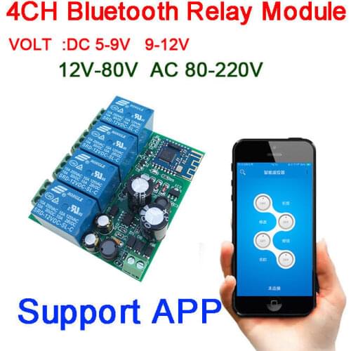 4CH Bluetooth Relay Switch module Mobile Phone APP Remote Control