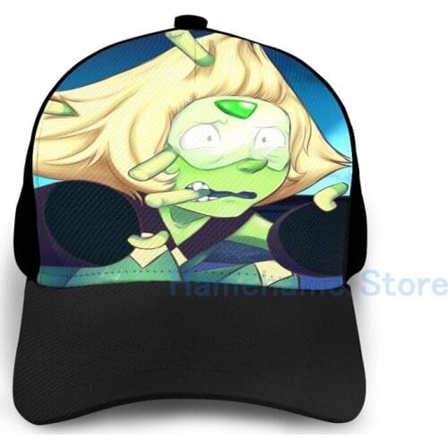 Fashion Steven Universe and the Crystal Gems Peridot Basketball Cap men women Graphic print black Unisex adult hat