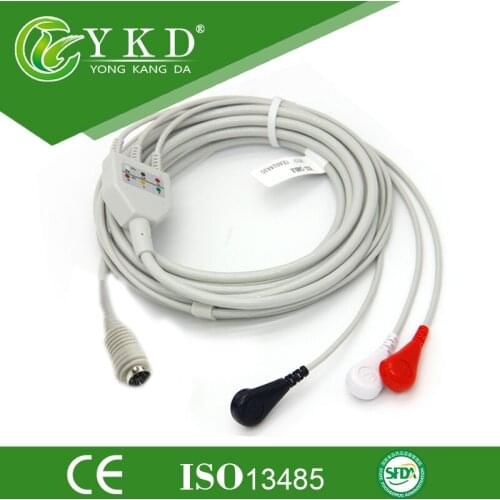 Free Shipping For 7pin MEK One-piece ECG Cable M160246 M360697, 3LD,AHA, SNAP