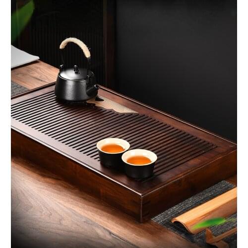 Water Storage Tea Tray Drain Dry Bubble Vintage Handmade Bamboo Kung Fu Tea Tray Chinese Tea Set Plateau De Service Teaware 50