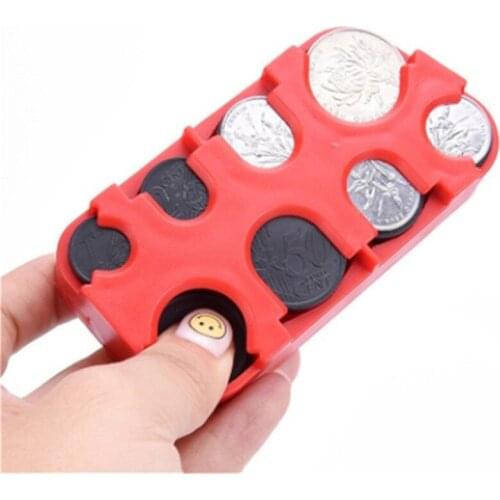 US Dollar Euro Coin Dispenser Plastic Euro Coin Holder Money Boxes Storage Boxes Portable Coin Organizer Collecting Tools