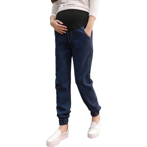 Maternity Jeans For Pregnant Women Clothes Prop Belly Loose Denim Pants Pregnancy Jeans Abdominal Trousers Gravidas Clothing