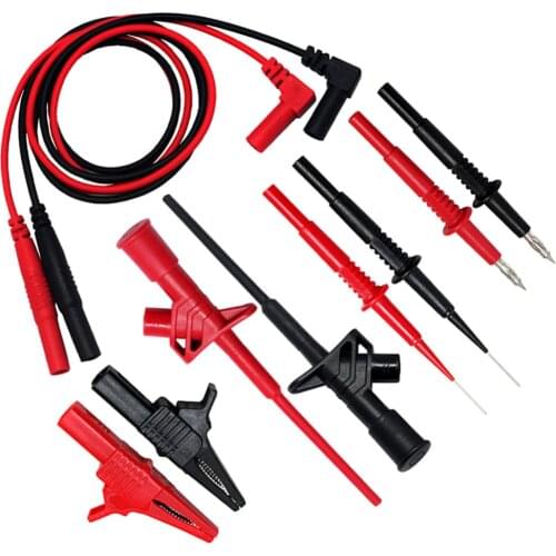 AideTek needle tipped tip leadmodular heavy duty test probe handles TL809 leads set for multimeter leadsTLP20162