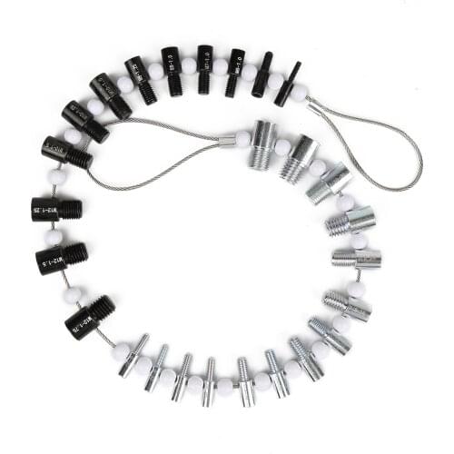 Nut and Bolt Thread Checker Inch and Metric Set Nut Bolt Thread Detection Tool Multipurpose Utility Tool