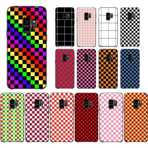 Checkerboard Plaid Checked Phone Case For Samsung Galaxy J200 J2 Prime J2 Pro J6 2018 J250 J4 Plus J415 J5 Prime J7 J737 J710 J7