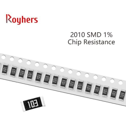 100Pcs 2010 SMD Resistor Kit 1% Tolerance 30.1K-22M 33K 36K 39K 43K 47K 51K 56K 10 Ohm Electronic Components DIY Assorted Set