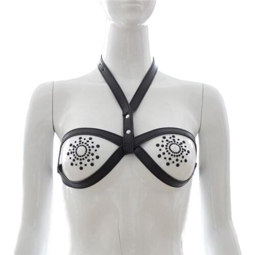 Hot Women Leather Bra Transparent Sexy Black Bra Wire Porn Sexy Underwear Bra Sexy Lingerie Sexy Costumes Plus Size Lingerie Hot