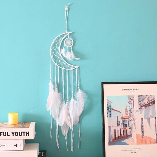 Moon Dream Catcher Hanging Wind Chime Handmade Small Gift Bedroom Dormitory Decoration Innovative Gift Hand-made