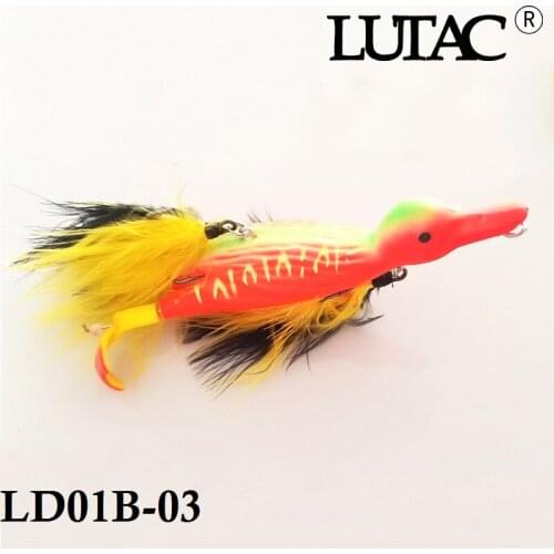LUTAC 105mm 29g Duck hard fishing bait Duckling 3D Simulation floating frog top water Fishing Gear