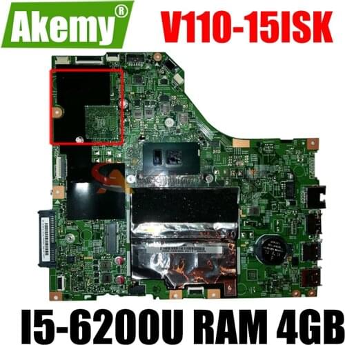 LV115SK 15277-1N 448.08B01.001N For Lenovo V110-15ISK laptop motherboard with I5-6200U RAM 4GB 100% fully tested