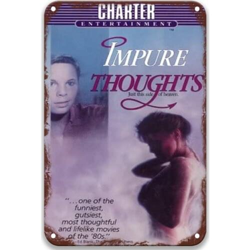 Impure Thoughts (1986) New Classical Metal Tin Signs Movies Mexican Party Decorations for Custom 8x12 Inches