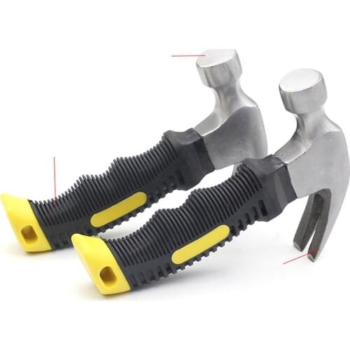 Mini Stubby Claw Hammer 8OZ Nail Hammer Tool Steel Woodworking Striking Tools Fiberglass Handle Nails Tool