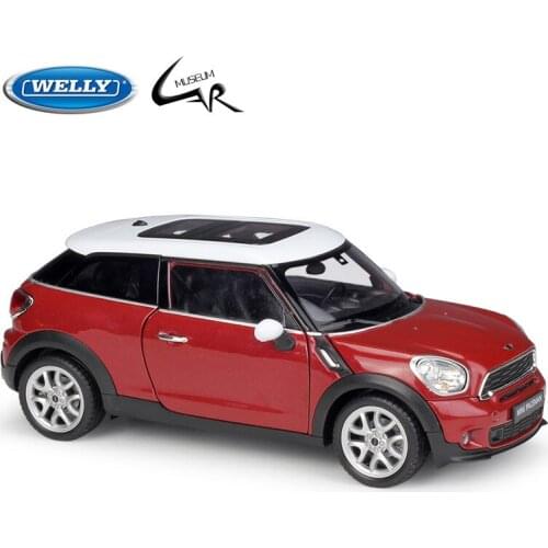 WELLY 1:24 Model Car Simulation Alloy Metal Toy Car Childrens Toy Gift Collection Model Toy Gifts Mini Cooper S Paceman