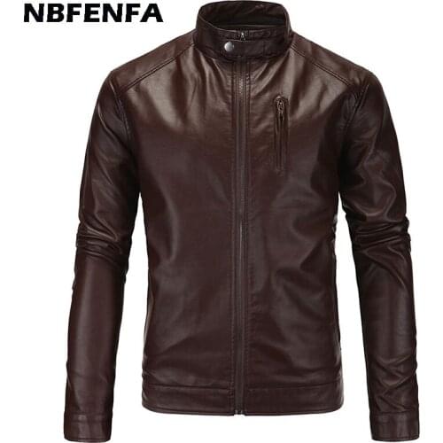 5XL Men PU Leather Jacket Male Coat Sport Motorcycle Jacket Solid Windbreaker Spring Autumn Mens Clothing Male Outwear LA449