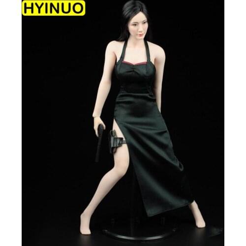 2 Colors 1/6 Scale A003 Female Sexy Showgirl Killer Black Fork Cheongsam Clothes Clothing Set For 12" Action Figure Female Body