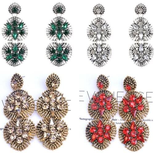 Female Alloy Earrings Set Vintage Metal Earrings Sets Women Geometric Earrings