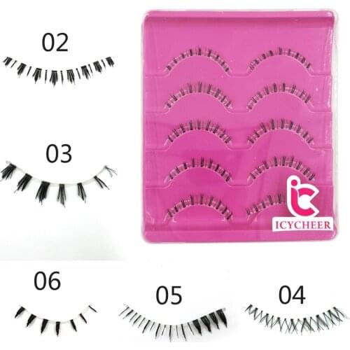 ICYCHEER 5 Pairs False Eyelashes Natural Handmade Lower Lashes Makeup Maquiagem Fake Eye Lashes Beauty Make Up Tools Faux Cils