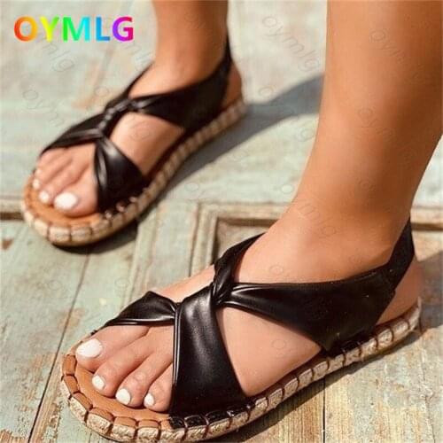 New large size womens shoes, leopard print sandals, leisure beach slippers, strappy sandals and slippers, flat shoes