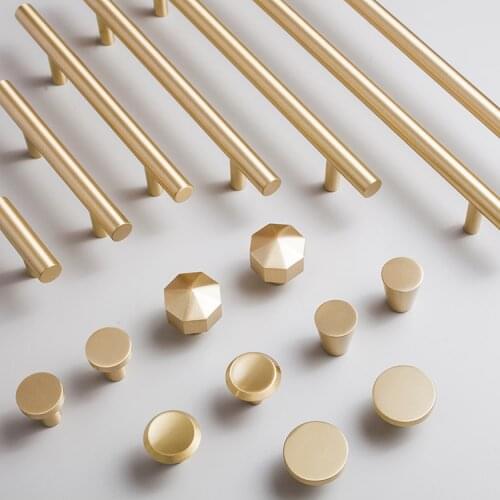 TONA Solid Brass Cabinet Long Handles Furniture Drawer Pulls Drawer T Bar Kitchen Pulls Furniture Handle Hardware dresser Knob