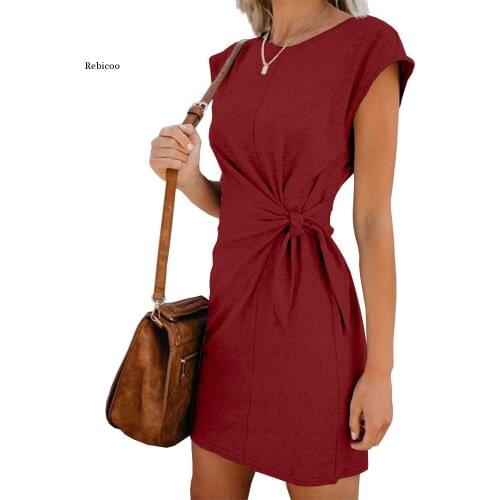 Popular Pure Color Tie-In Waist Pregnant Womens Dress Soft and Comfortable Cotton Spot Vestidos Gestante Pregnancy Dress