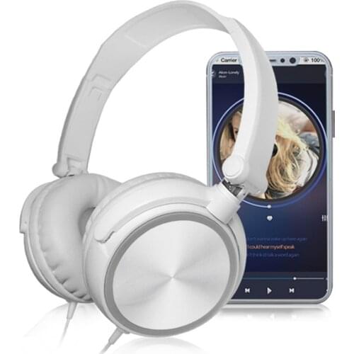 3.5mm Wired Foldable Headphones Over Ear Headsets Bass Sound Music Stereo Earphone With Microphone For iPhone Xiaomi Sony Huawei