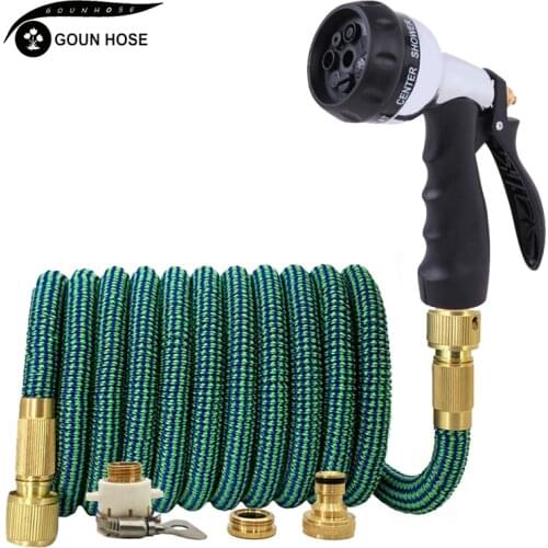 GOUN HOSE Garden Hose Retractable Magic Watering Hose Garden Hose High Pressure Water Gun Car Wash Tuinslang Irrigation 16FT-150