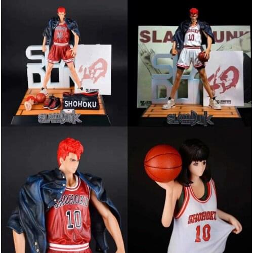Slam Shohoku High School Gk Akagi Haruko Sakuragi Flower Road Scene Statue Boxed Figure Gift Collectible Decoration