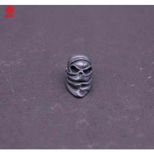 1PCS Black Masked Man Handmade Lanyard Parc Pendant Lanyard Bead Charm Metal Bead Folding Knife