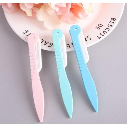 3Pcs/Set Pink Eyebrow Trimmer Armpit Hair Razor Beauty Face Eyebrow Shaver Stainless Steel Blades Makeup Tools