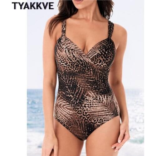 TYAKKVE 2020 New One Piece Swimsuit Plus Size Swimwear Women Sexy Mesh Bodysuit Monokini Bathing Suit Beachwear Swimming Suit