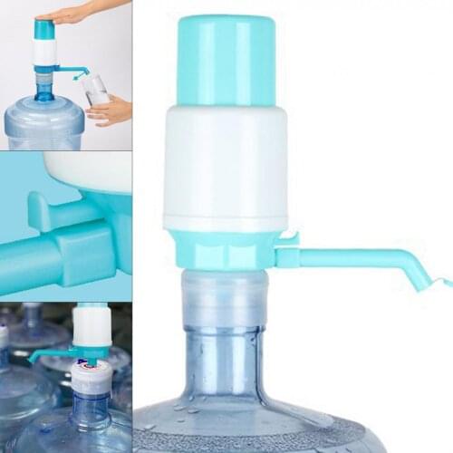 Universal Portable Hand Pressure Manual Dispenser Water Pump with Water Stop Valve and Detachable Water Inlet Pipe