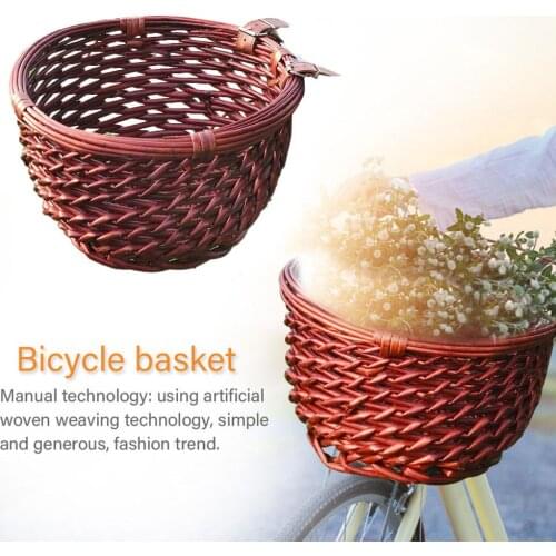 Bicycle Handlebar Pannier Basket Cycling Pouch Cycle Biking Front Baggage Bag Bowknot Handle Bar Carrier Bicycle Basket Bikes
